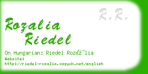 rozalia riedel business card